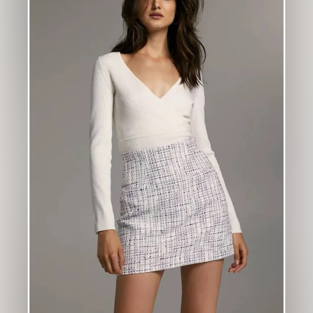Babaton Bryn mini tweed skirt